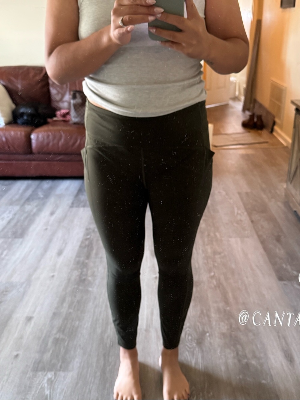 lululemon athletica Olive Green High-Rise Pocket Leggings